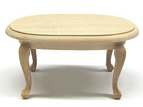 Miniatur Möbel Couche-Tisch oval 100x60x50mm
