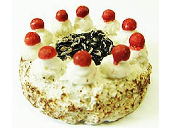 Miniatur Lebensmittel Schwarzwäldertorte 30mmD