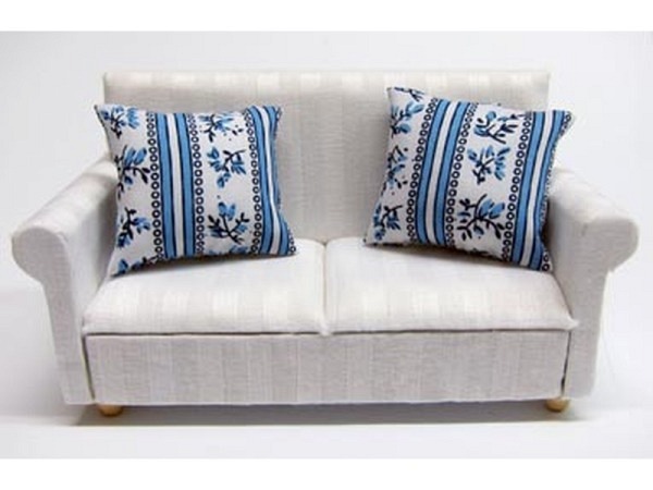 Miniatur Möbel Sofa weiss 13cmLx6x6.5