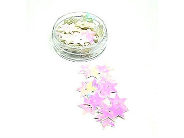 Sternpailletten Bottsa Motivpailletten 15mm perlmutt weiss