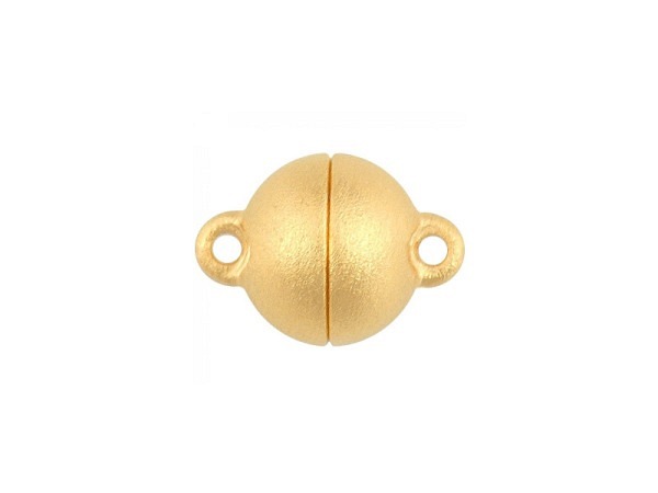 Verschlüsse Trix Mix Magnetkugel 925 vergoldet matt 14mm