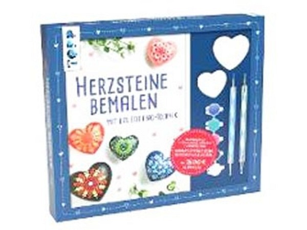 Bastelset Topp Herz-Steine bemalen