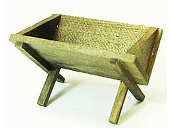 Miniatur Möbel Futterkrippe/Wiege Holz klein