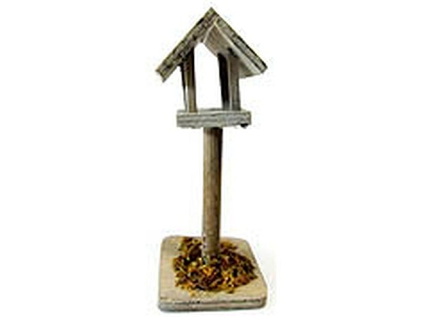 Miniatur Garten Vogelhaus 7/5x4x3,5cm auf Stand