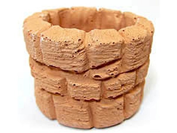 Miniatur Garten Brunnen rund 60mm Terracotta