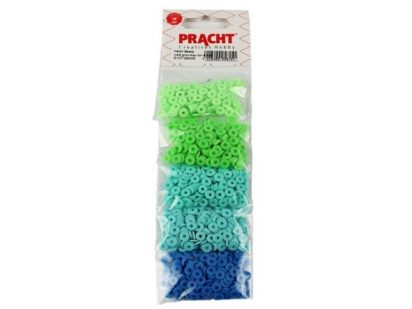 Kunststoffperlen Pracht Heishi Beads Grün-Blau