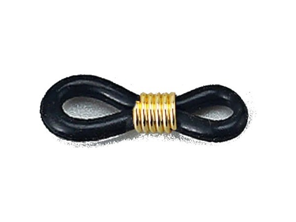 Brillengummi Cobeads schwarz mit gold