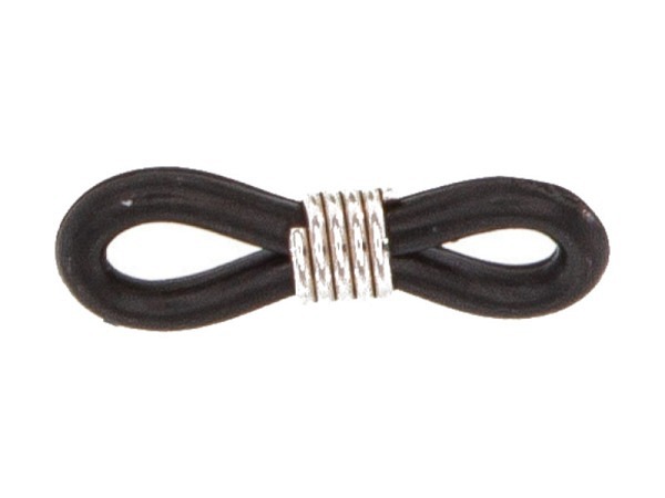 Brillengummi Cobeads schwarz mit silber