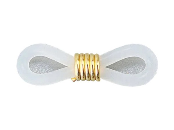 Brillengummi Cobeads klar mit gold