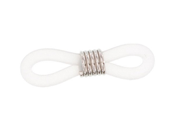 Brillengummi Cobeads klar mit silber