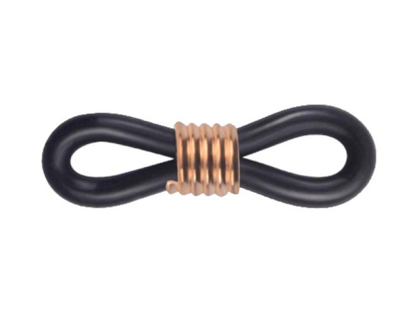 Brillengummi Cobeads schwarz mit oxyd