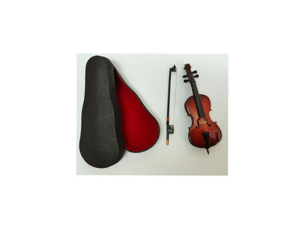 Cello im Koffer mit Bogen, 12cm