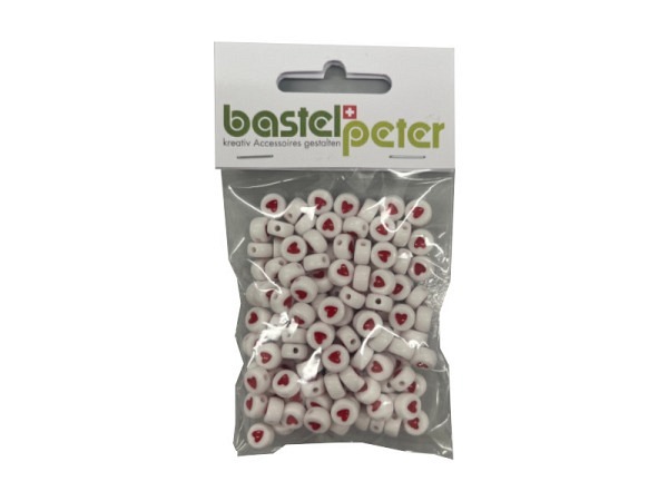 Motivperlen Bastelpeter Kunststoffrondell 7mm Herz