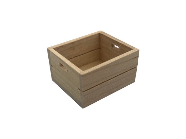 Miniatur Möbel Kiste, Holz, 4x2cm