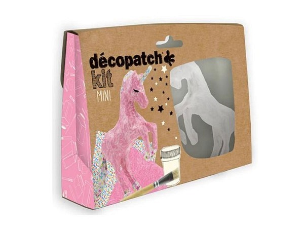 Bastelset Decopatch Mini Kit Einhorn rosa