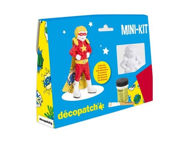 Bastelset Decopatch Mini Kit Superheld rot