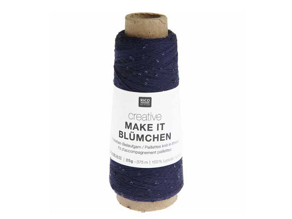 Faden Rico Design Garn make it Blümchen marine