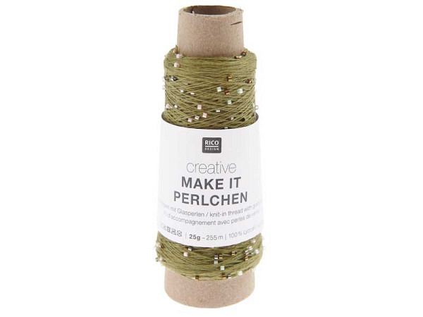 Faden Rico Design Garn make it Perlchen olivin
