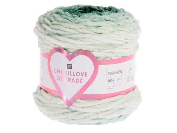 Garn Rico Design Chenillove Dégradé Efeu Chenille-Garn