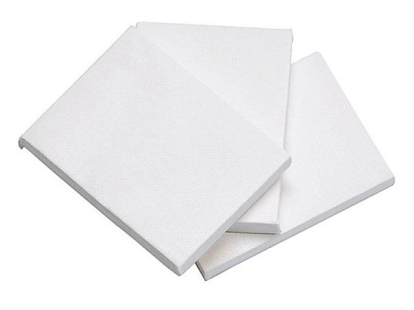 Keilrahmen bespannt Marabu Mini 1 cm breiter Rahmen 6x8cm weiss