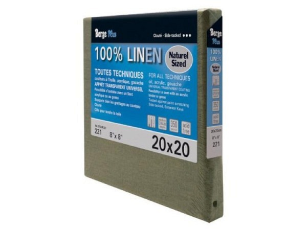 Keilrahmen Berge Plus Leinen natur 2cm breit 20x20cm