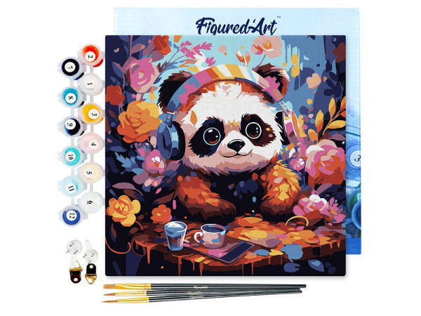 Keilrahmen bespannt Figured Art Mini Malen nach Zahlen Tiere 20x20cm