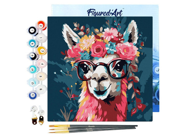Keilrahmen bespannt Figured Art Mini Malen nach Zahlen Tiere 20x20cm