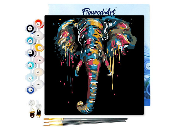 Keilrahmen bespannt Figured Art Mini Malen nach Zahlen Tiere 20x20cm