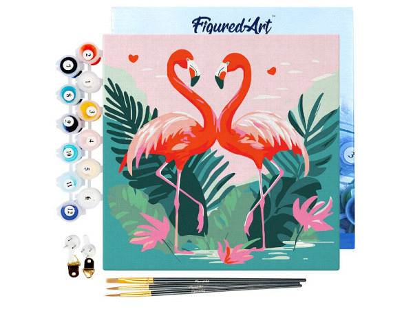 Keilrahmen bespannt Figured Art Mini Malen nach Zahlen Tiere 20x20cm