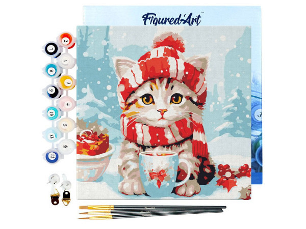 Keilrahmen bespannt Figured Art Mini Malen nach Zahlen Tiere 20x20cm