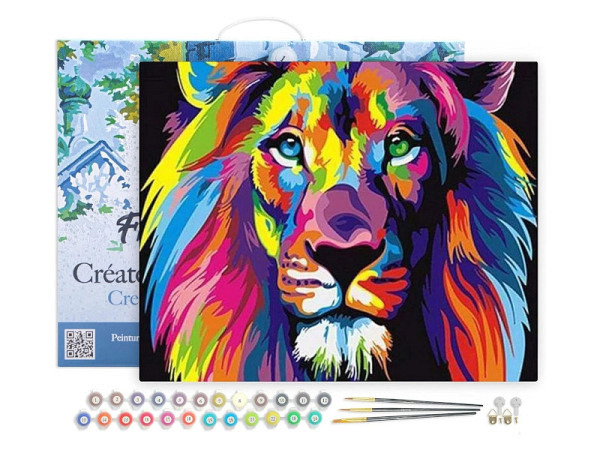 Keilrahmen bespannt Figured Art Malen nach Zahlen Tiere 40x50cm