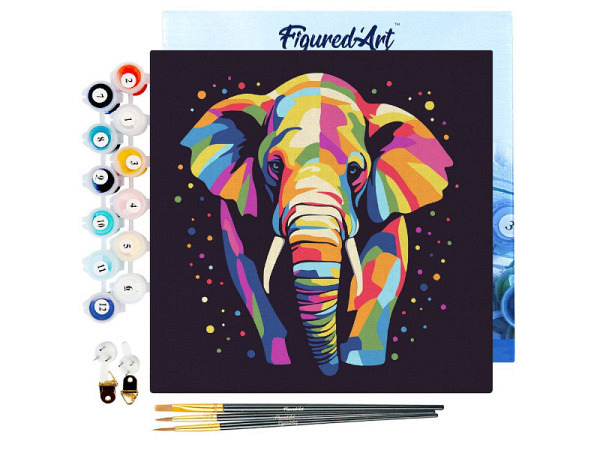 Keilrahmen bespannt Figured Art Mini Malen nach Zahlen Tiere 20x20cm