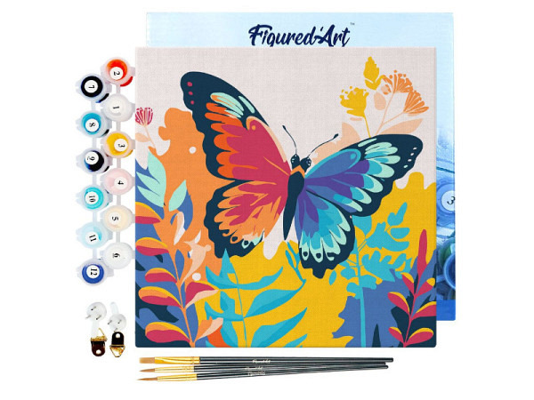 Keilrahmen bespannt Figured Art Mini Malen nach Zahlen Tiere 20x20cm