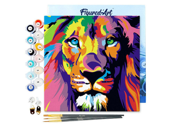 Keilrahmen bespannt Figured Art Mini Malen nach Zahlen Tiere 20x20cm