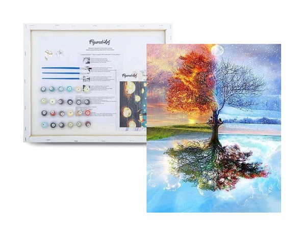 Keilrahmen bespannt Figured Art Malen nach Zahlen Städte und Landschaft