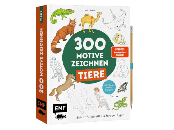 Buch 300 Motive Zeichnen Tiere