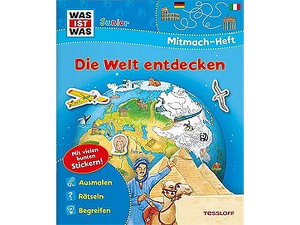 Ausmalbuch WAS IST WAS Junior Mitmach-Heft Die Welt entdecken