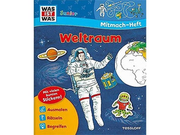 Ausmalbuch WAS IST WAS Junior, Mitmach-Heft Dinosaurier und Tiere der Urzeit