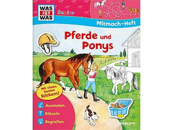 Ausmalbuch WAS IST WAS Junior Mitmach-Heft Pferde und Ponys