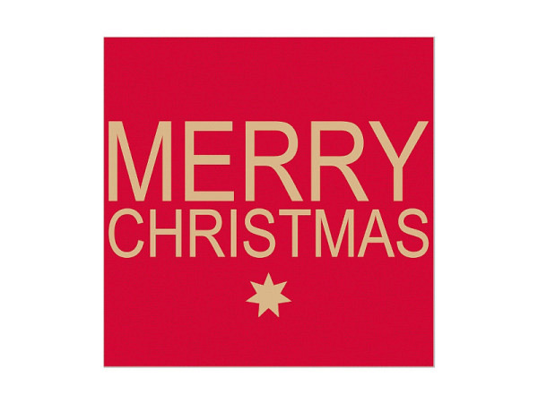 Servietten Artebene Lunch Merry Christmas rot
