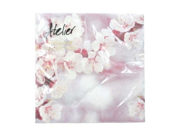 Servietten Braun+Company Lunch Sweet Vherry Blossom 30x30cm, 3lagig, 20Stk