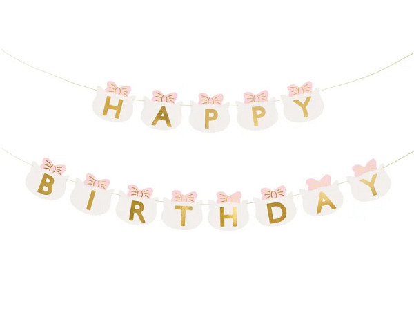 Girlande PartyDeco Happy Birthday Kätzchen