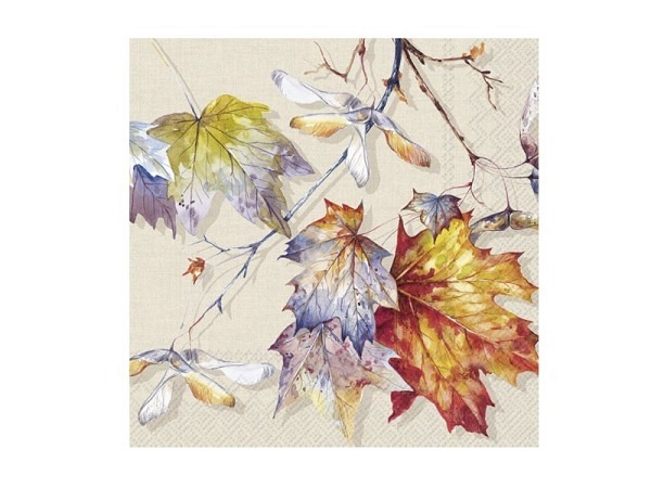 Servietten Ihr Cocktail Autumn Branch cream 20Stk. 25x25cm