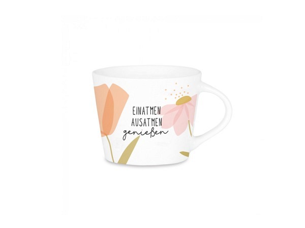 Tasse Grafik Werkstatt Espresso Einatmen weiss