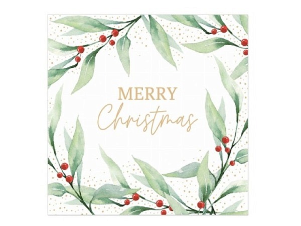 Servietten Artebene Merry Christmas 20Stk. 33x33cm
