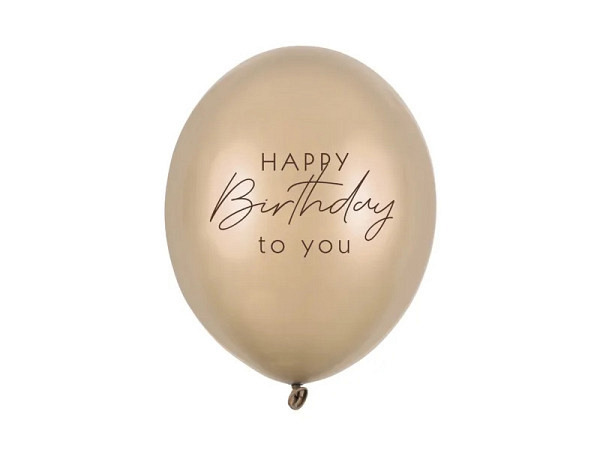 Ballone PartyDeco Happy Birthday To You Gold 6Stk.