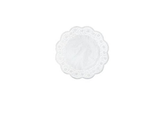 Tortenpapier Demmler weiss rund D: 30cm, 6Stück