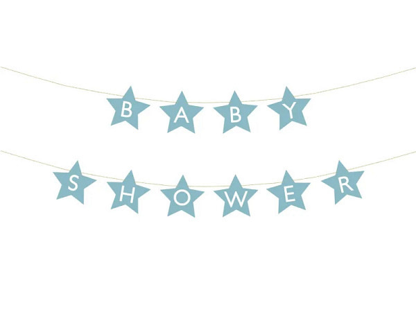 Girlande PartyDeco Baby Shower blau