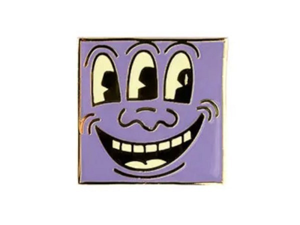 Pin Pintrill Keith Haring Anstecker Three Eyed Lila