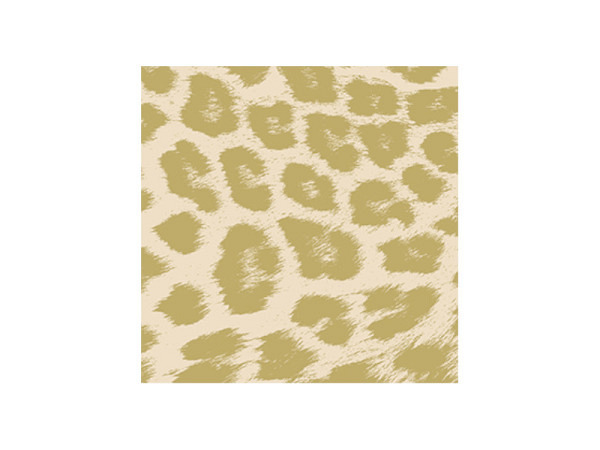 Servietten Braun&Company Atelier Go Wild Leo desert dust 33x33cm, 3lagig, 20Stk., bedruck mit Leopardenmuster in den Farben gold und champagner